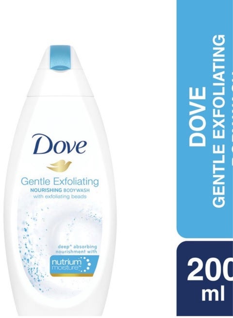 ​سائل استحمام دوف للتقشير اللطيف (200 مل) - لبشرة ناعمة، مغذاة ومتجددة